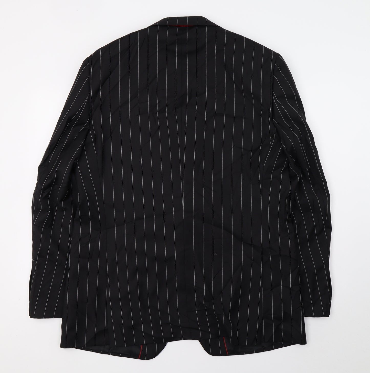Lambretta Mens Black Striped  Jacket Blazer Size L