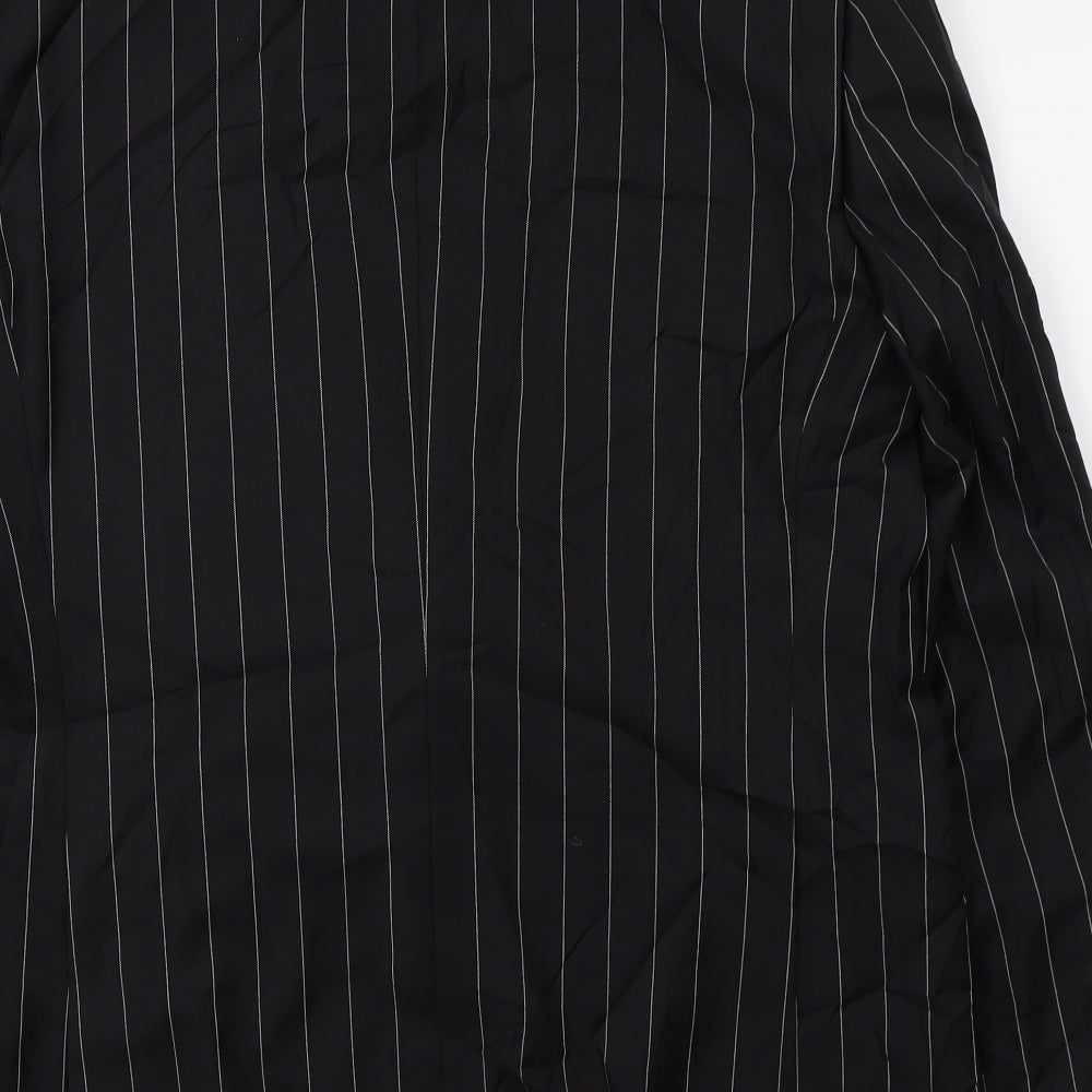 Lambretta Mens Black Striped  Jacket Blazer Size L
