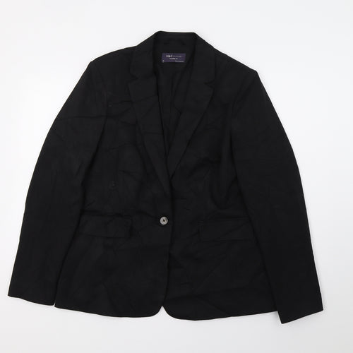 M&S Womens Black   Jacket Blazer Size 16