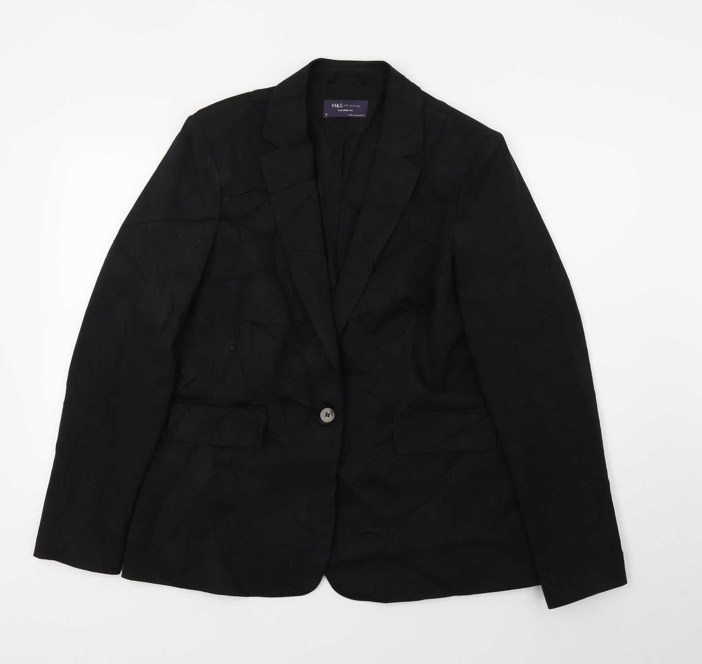 M&S Womens Black   Jacket Blazer Size 16