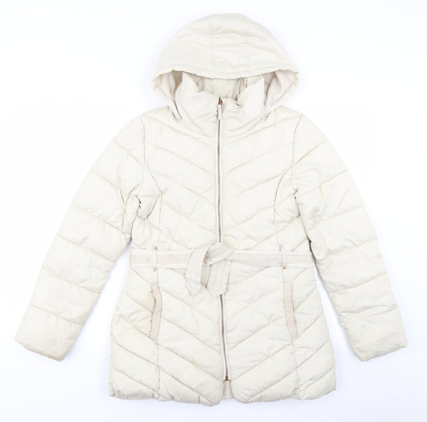 NEXT Girls Ivory   Parka Coat Size 13-14 Years