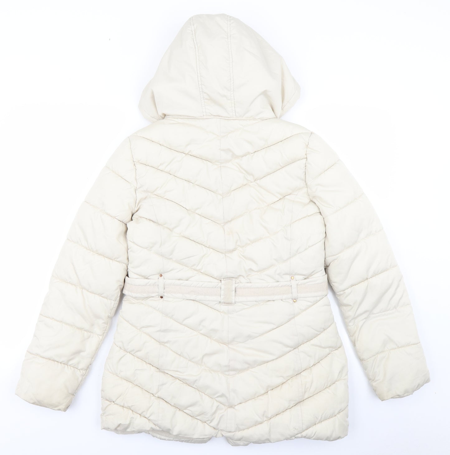NEXT Girls Ivory   Parka Coat Size 13-14 Years