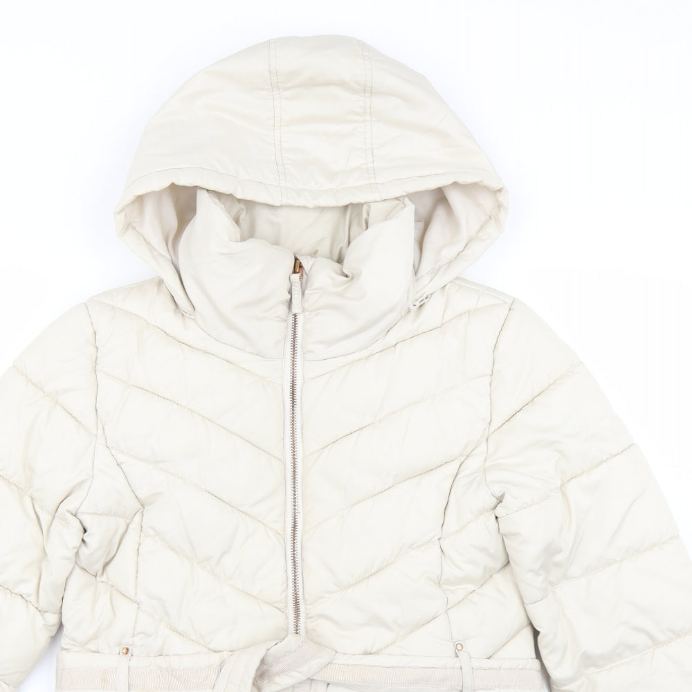 NEXT Girls Ivory   Parka Coat Size 13-14 Years