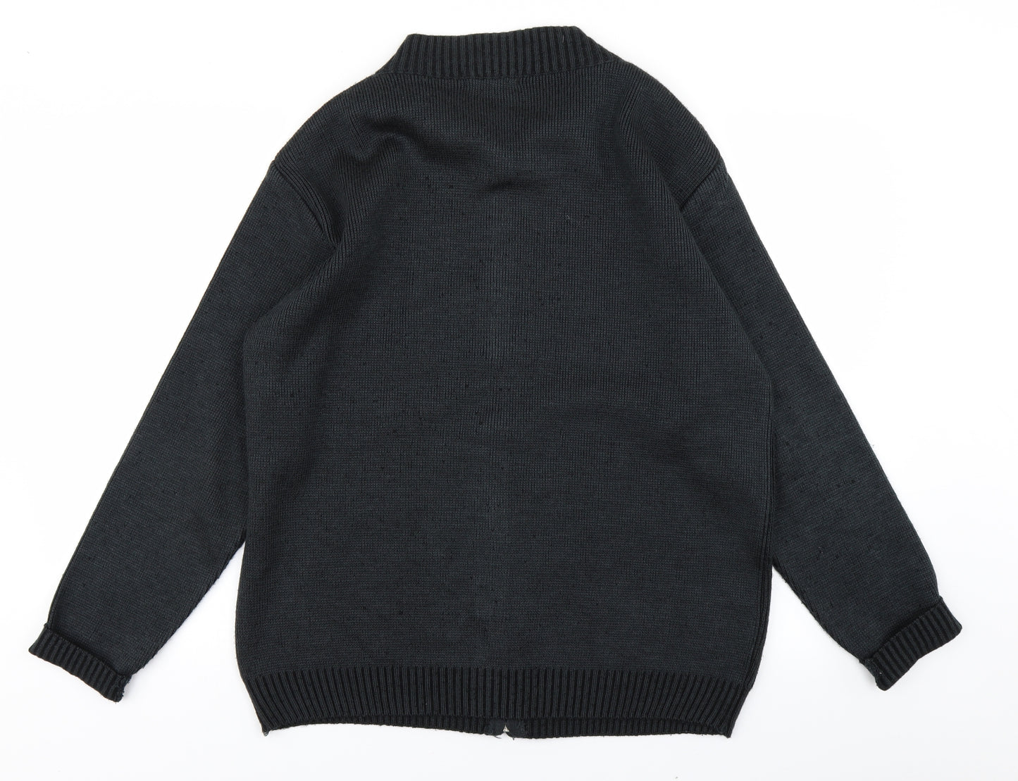 Apollo Classics Mens Black  Knit Cardigan Jumper Size XL
