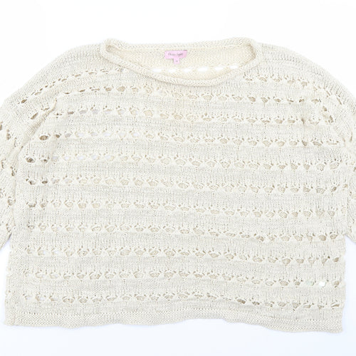 Phae Eight Womens Ivory   Pullover Jumper Size M