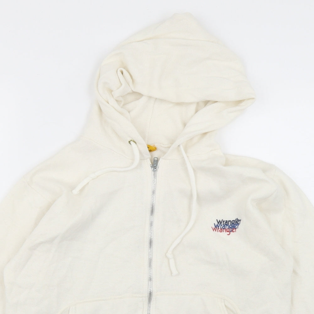 Wrangler Womens White   Full Zip Hoodie Size S