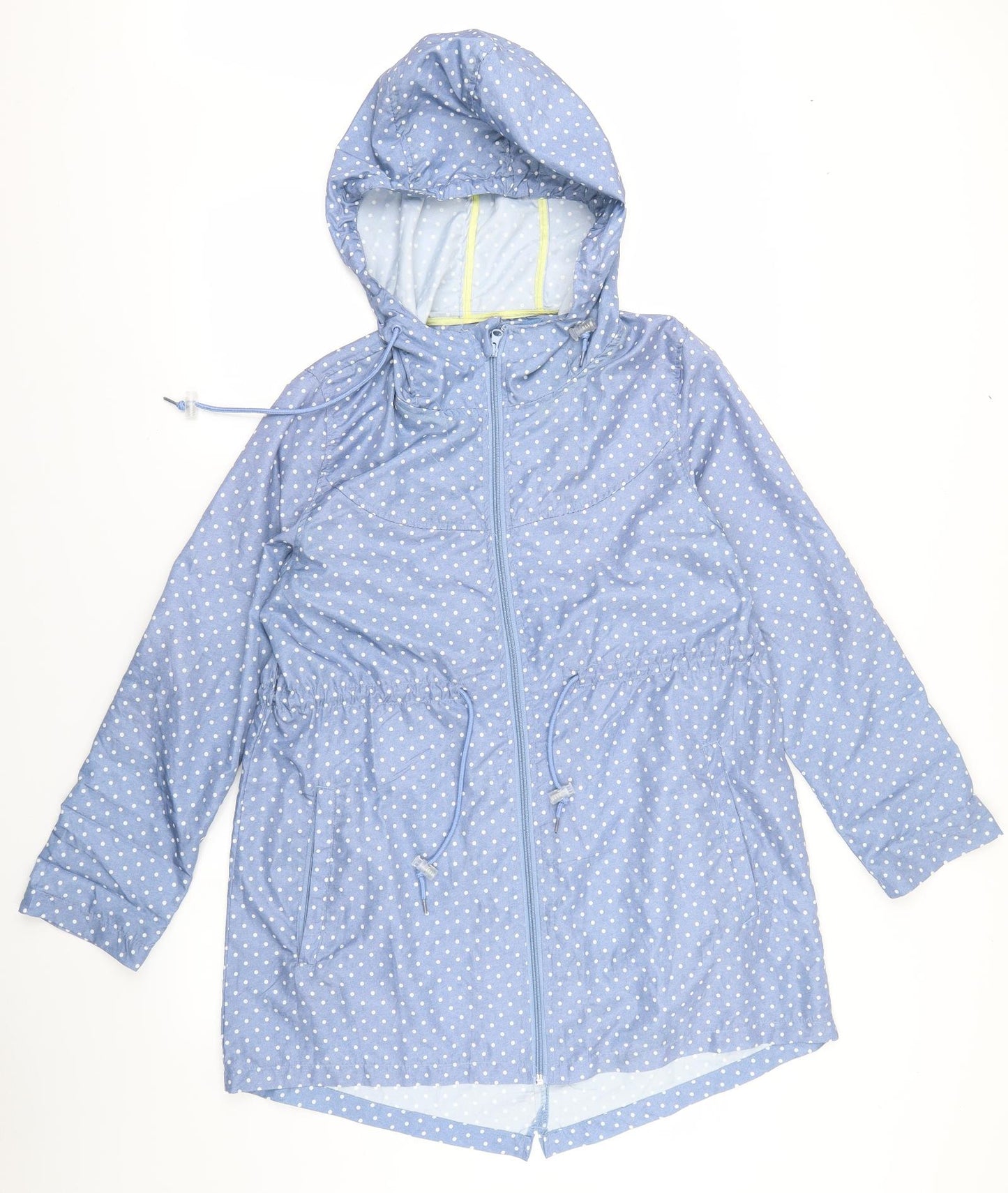 Atmosphere Womens Blue Polka Dot  Rain Coat Coat Size S