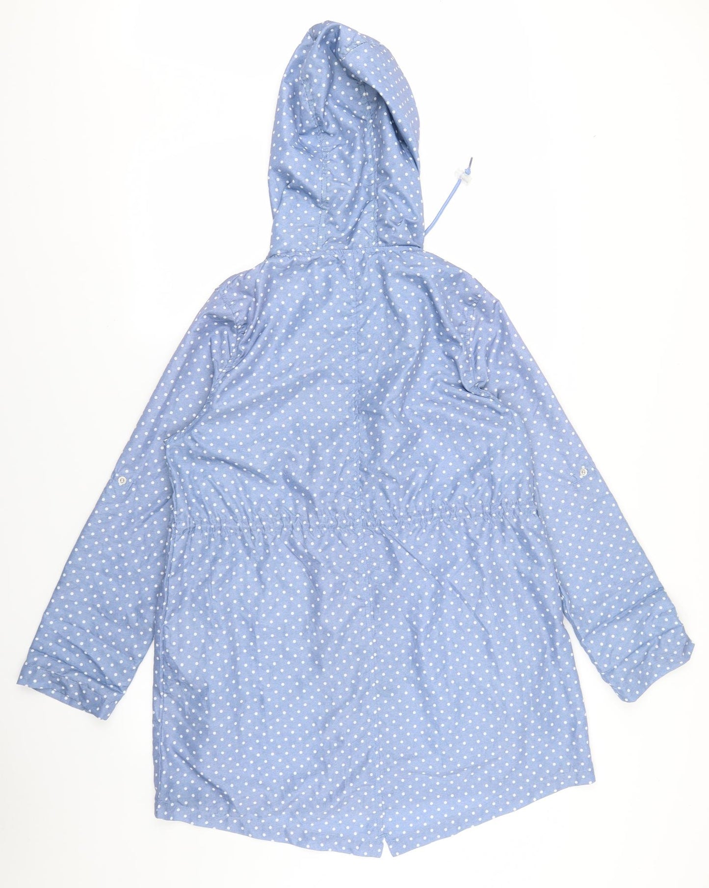 Atmosphere Womens Blue Polka Dot  Rain Coat Coat Size S
