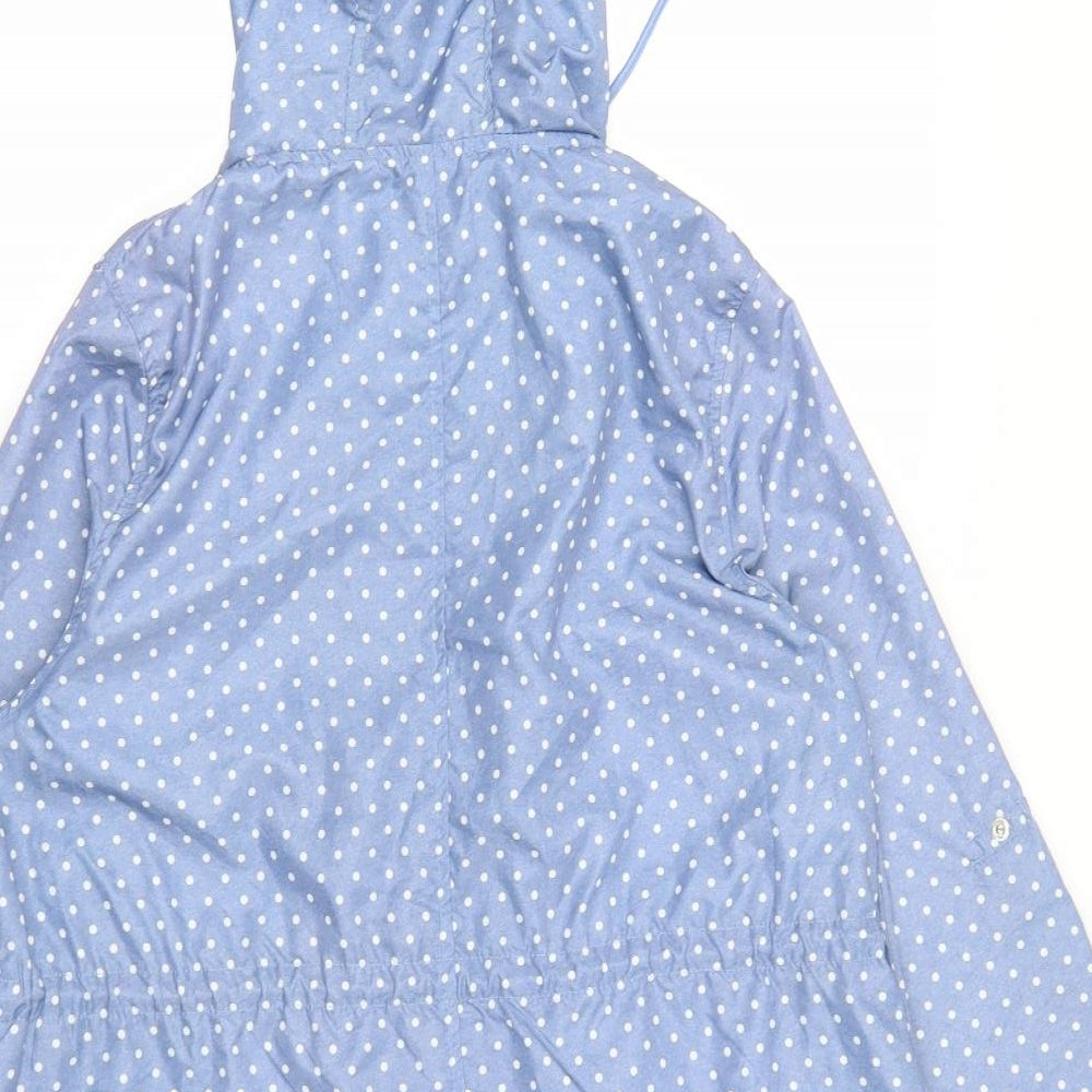 Atmosphere Womens Blue Polka Dot  Rain Coat Coat Size S