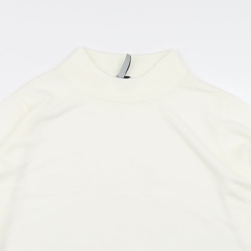 Intuition Essentials Womens White  Knit Pullover Jumper Size 12