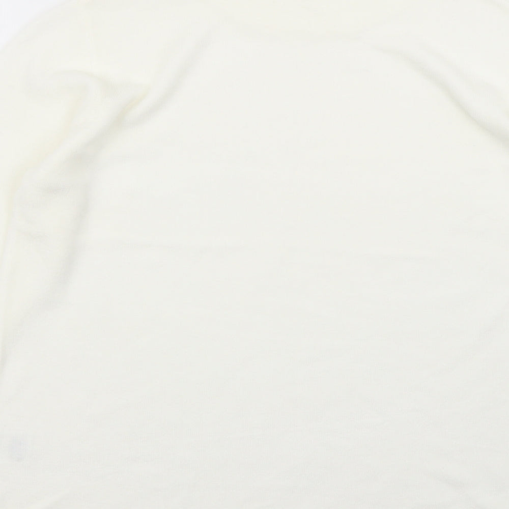 Intuition Essentials Womens White  Knit Pullover Jumper Size 12