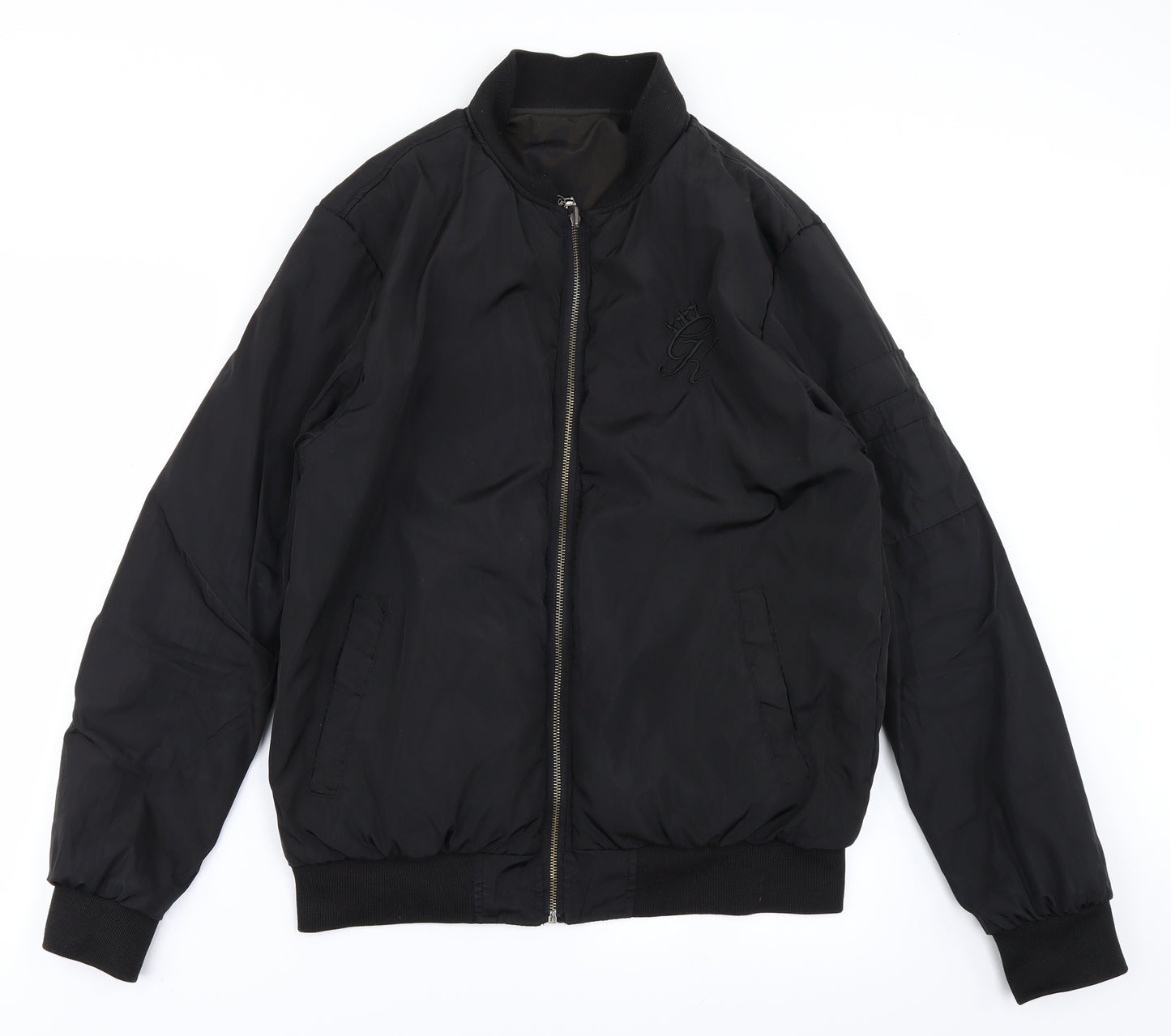 Gym King Mens Black Camouflage  Bomber Jacket Jacket Size M