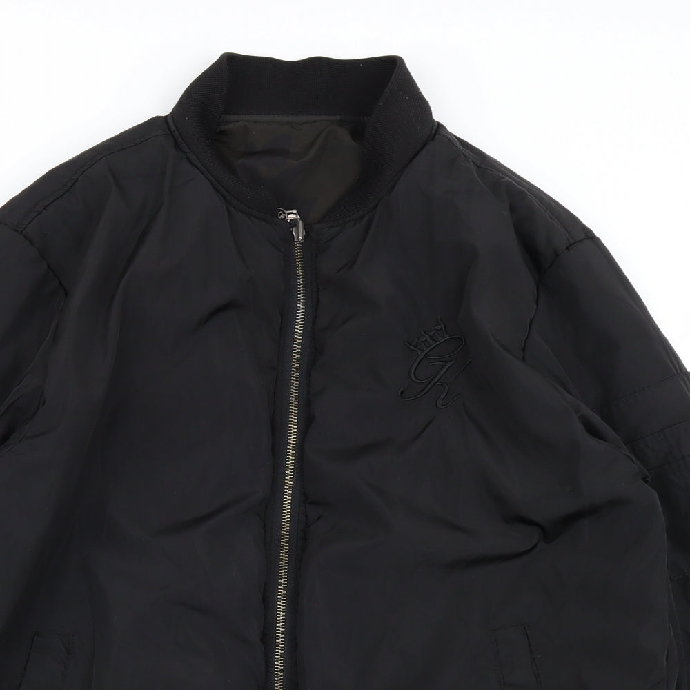 Gym King Mens Black Camouflage  Bomber Jacket Jacket Size M