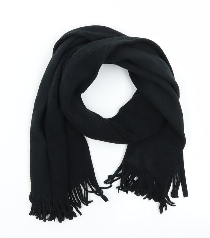 Preworn Mens Black Fleece Scarf One Size