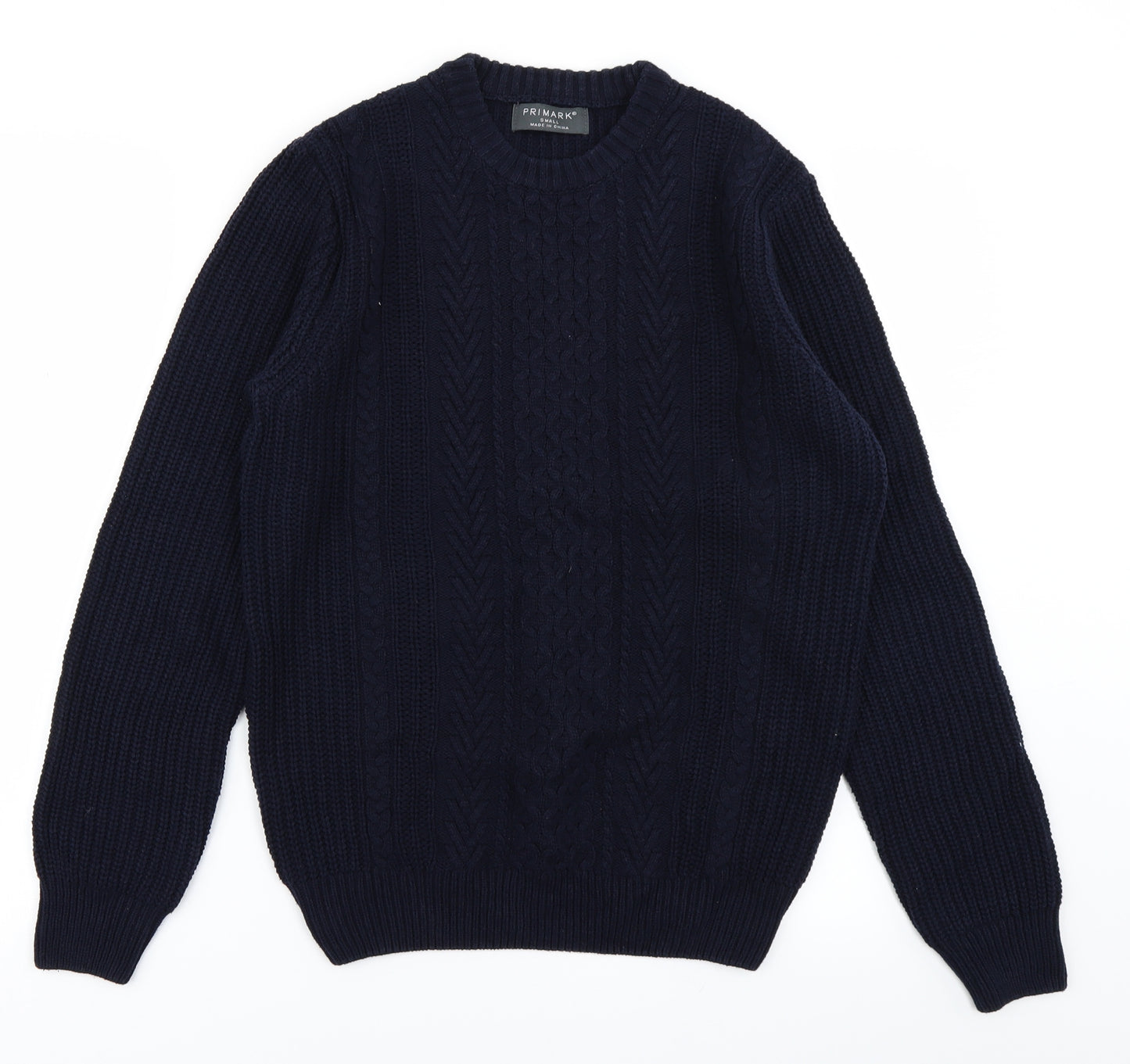 Primark Mens Blue  Knit Pullover Jumper Size S