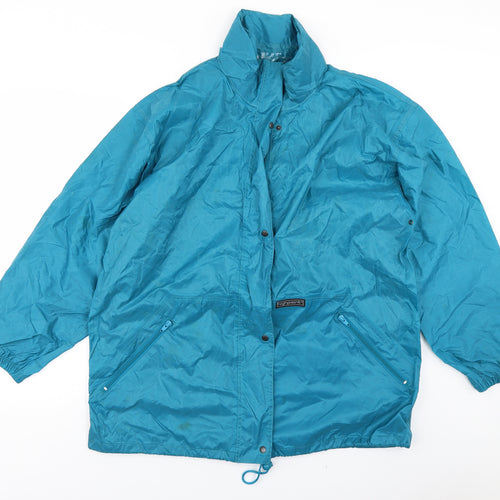Highpoint Womens Blue   Rain Coat Coat Size 16
