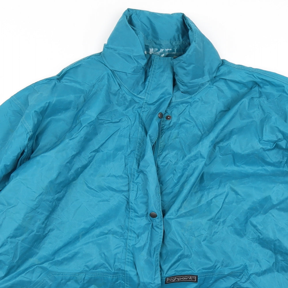 Highpoint Womens Blue   Rain Coat Coat Size 16