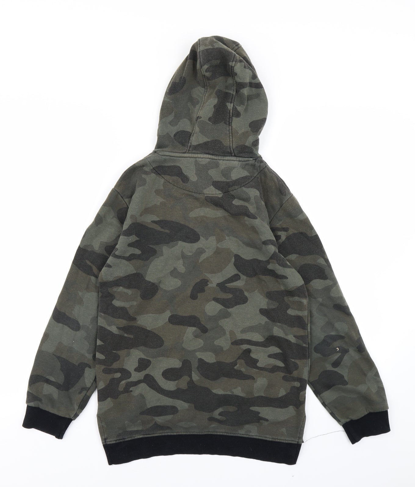 Primark Boys Green Camouflage  Pullover Hoodie Size 10-11 Years