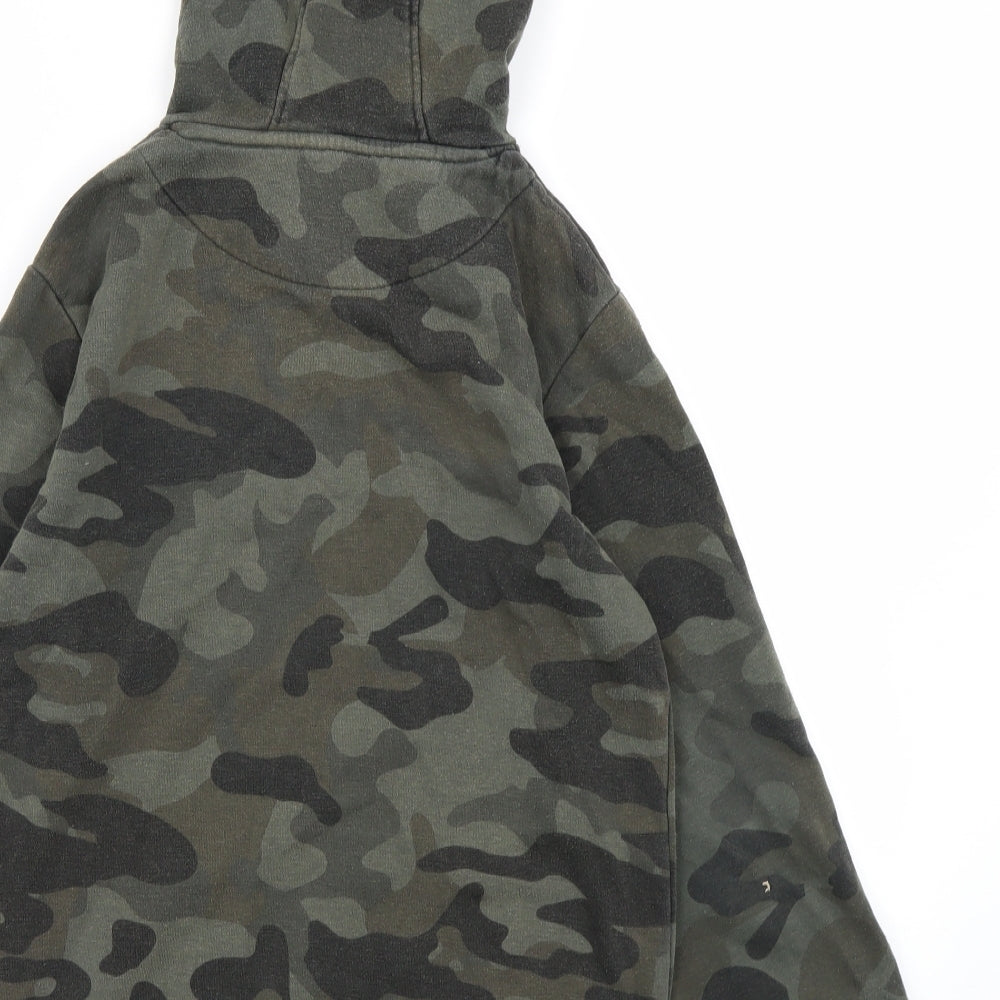Primark Boys Green Camouflage  Pullover Hoodie Size 10-11 Years