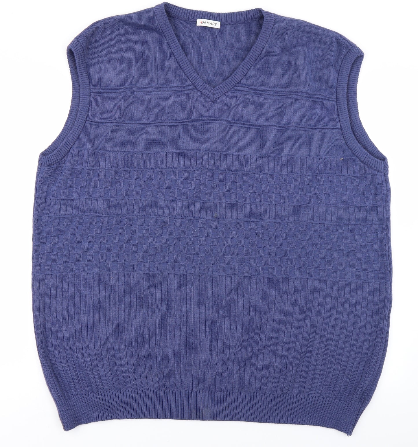 Damart Mens Blue  Knit Vest Jumper Size 3XL