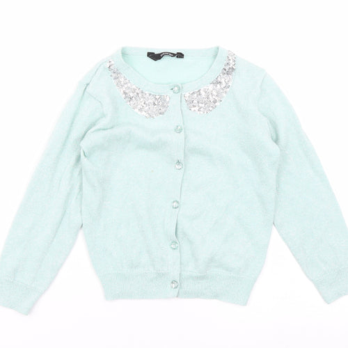 George Girls Blue  Knit Cardigan Jumper Size 4-5 Years