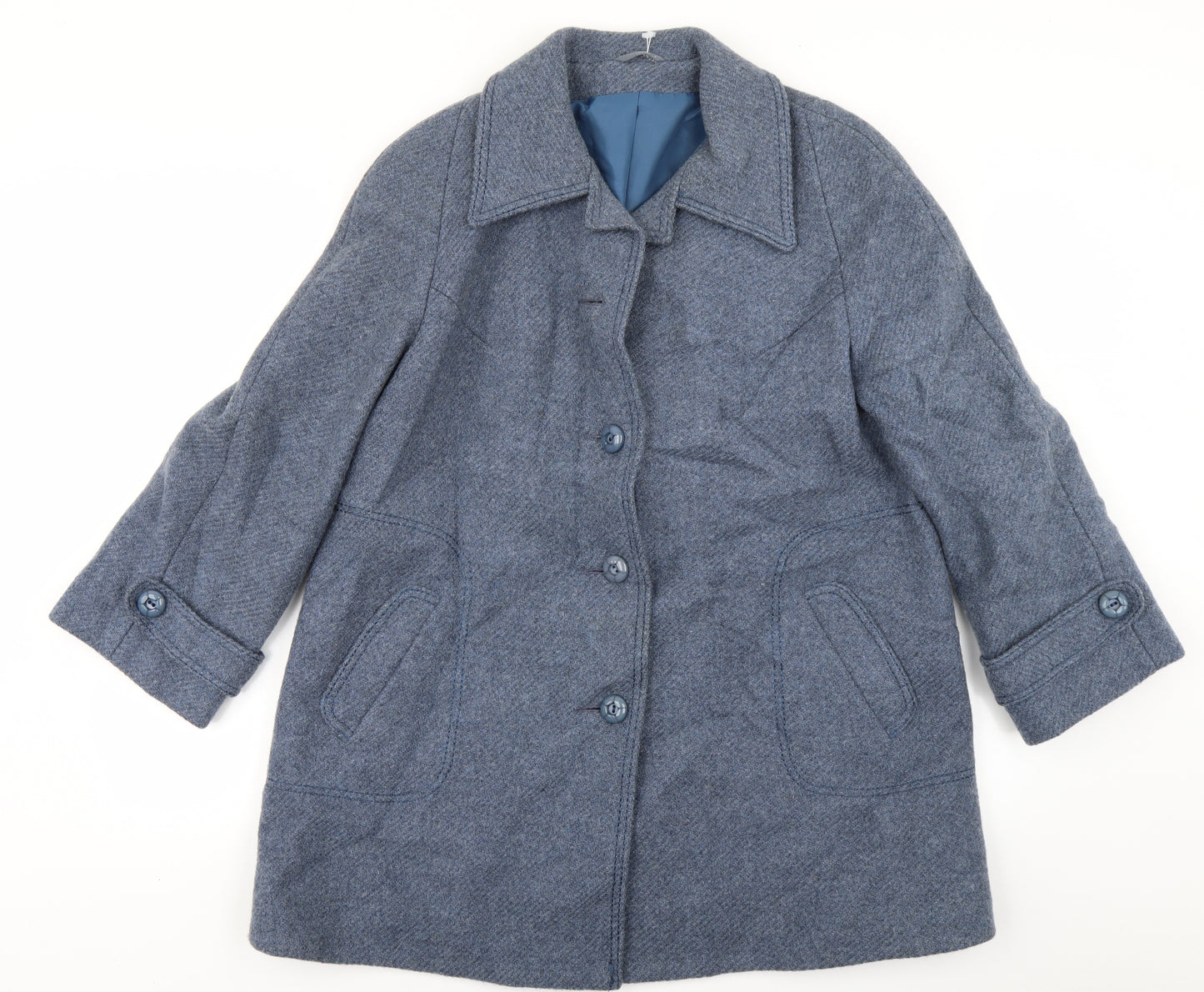 C&A Womens Blue   Overcoat Coat Size 18