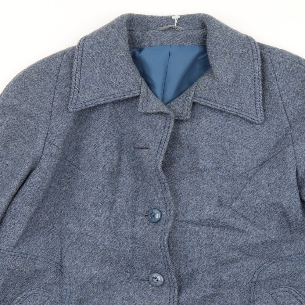 C&A Womens Blue   Overcoat Coat Size 18