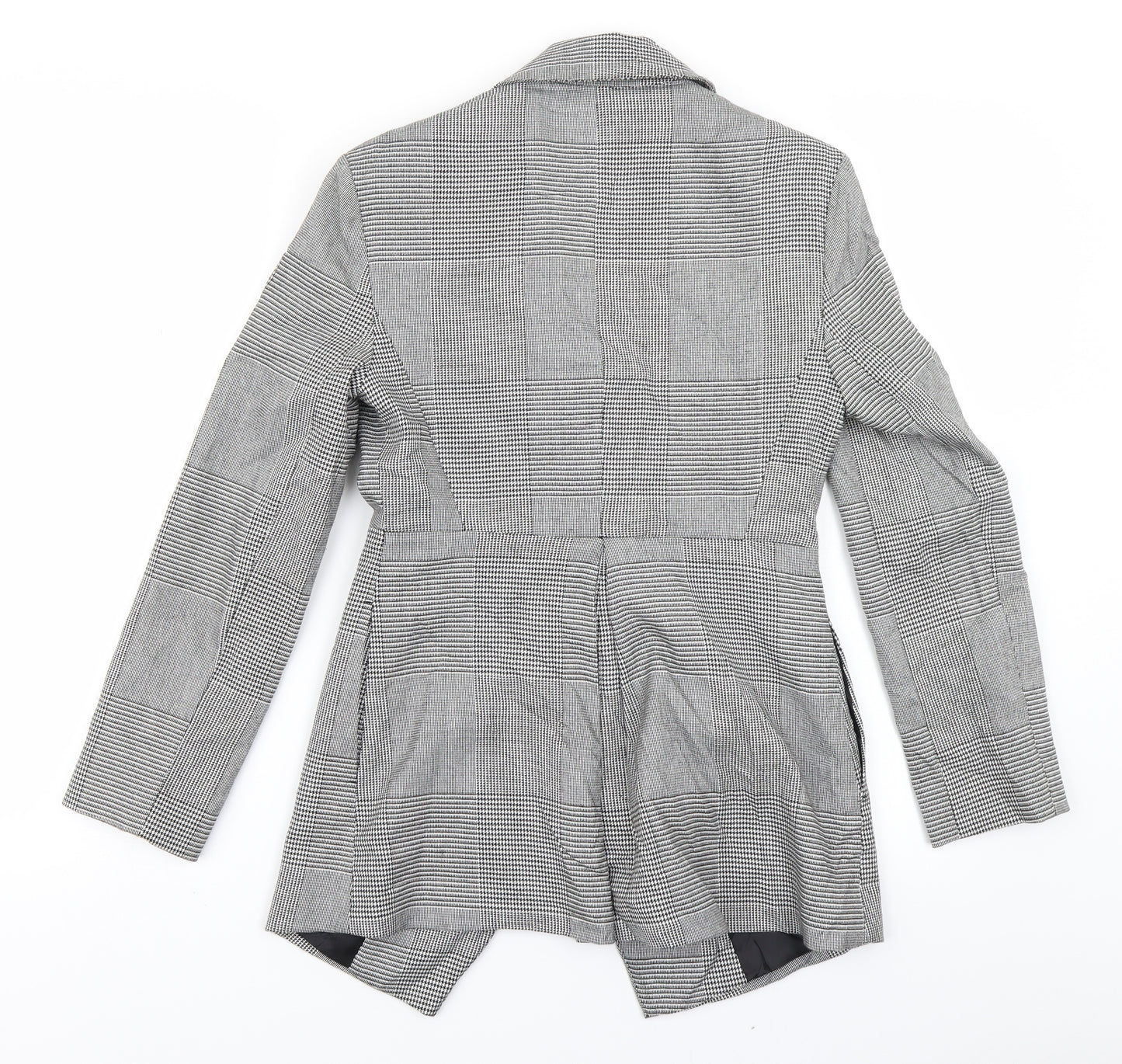 Topshop Womens Black Check  Jacket Blazer Size 4