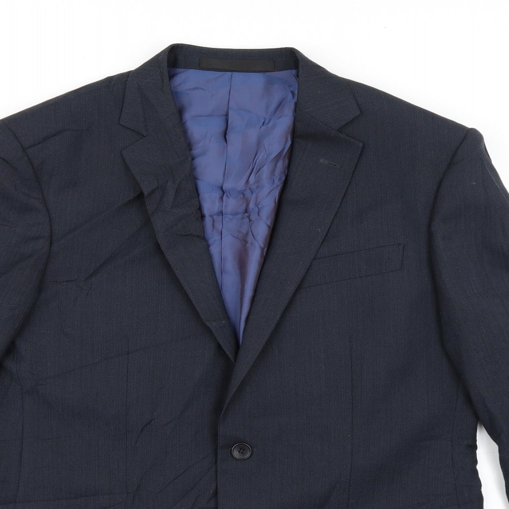 Autograph Mens Black Herringbone  Jacket Blazer Size M
