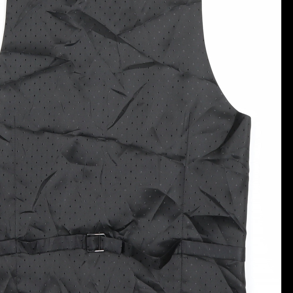 Feraud Mens Black   Jacket Suit Waistcoat Size S
