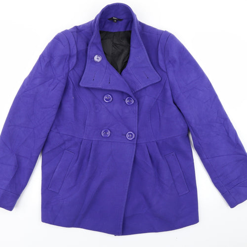 Marks & Spencer Womens Blue   Overcoat Coat Size 16