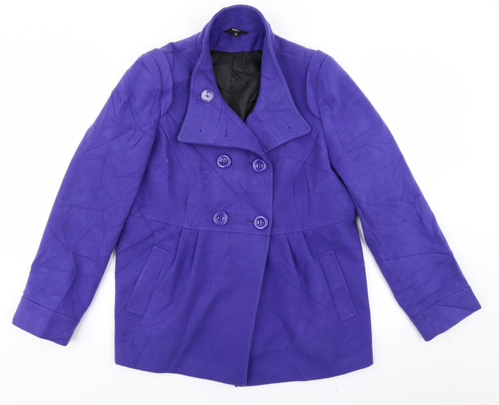 Marks & Spencer Womens Blue Overcoat Coat Size 16