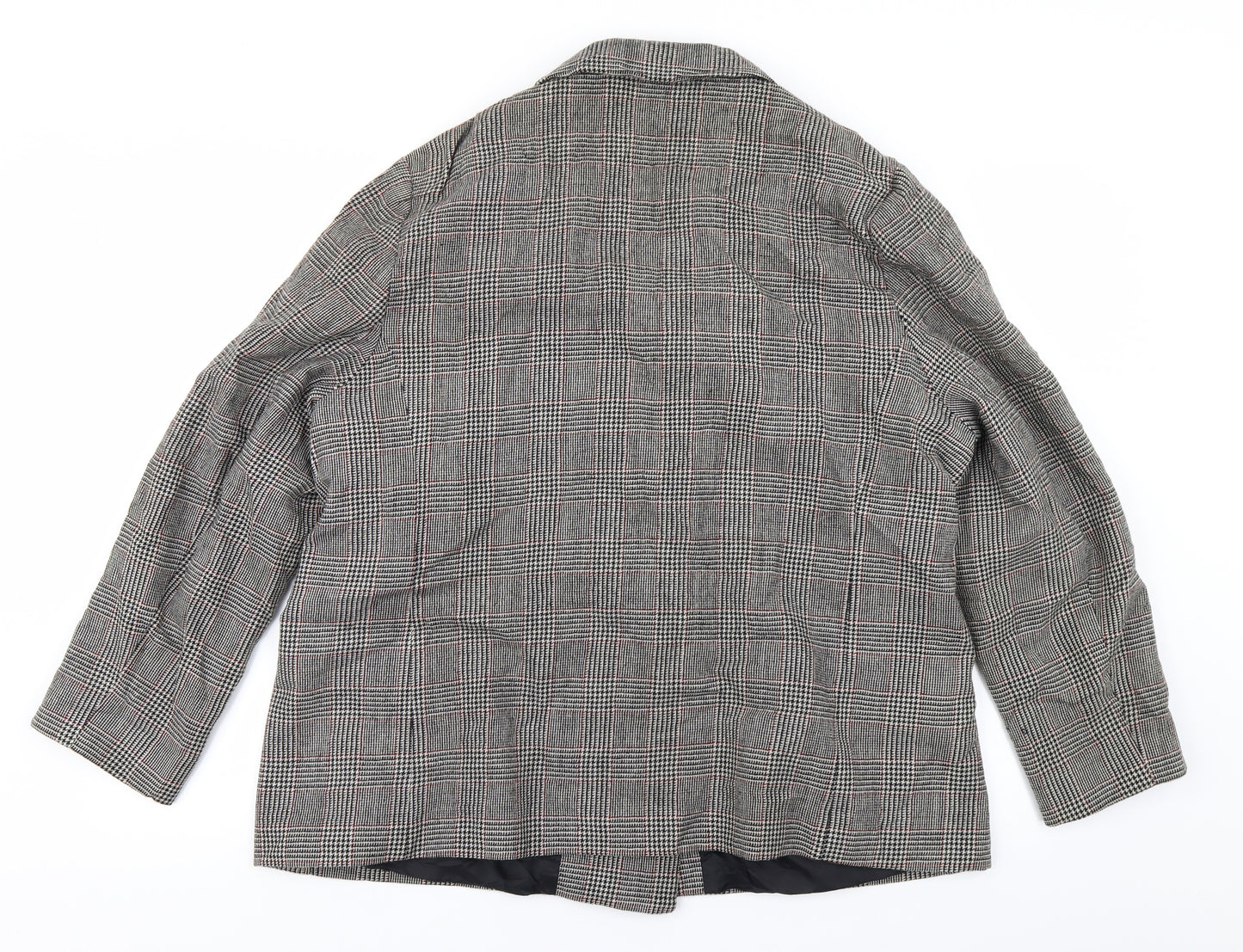 Edinburgh Mens Grey Plaid  Jacket Blazer Size 42
