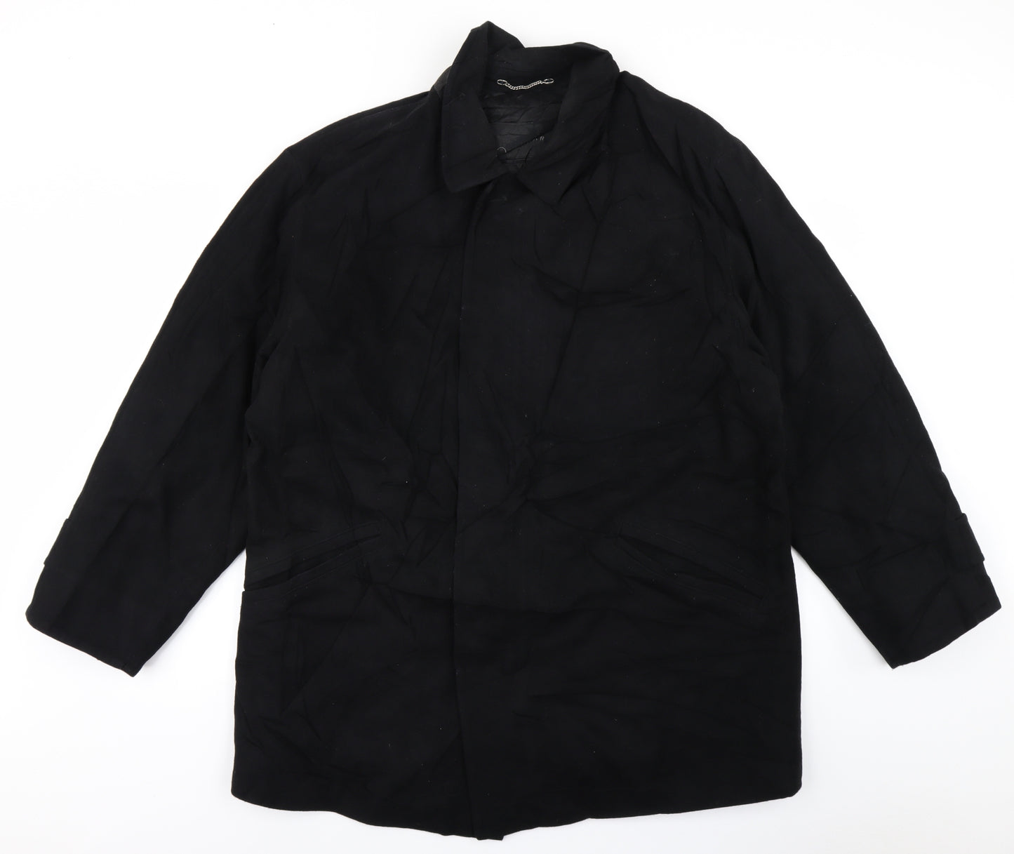 Odermark Mens Black   Overcoat Coat Size XL