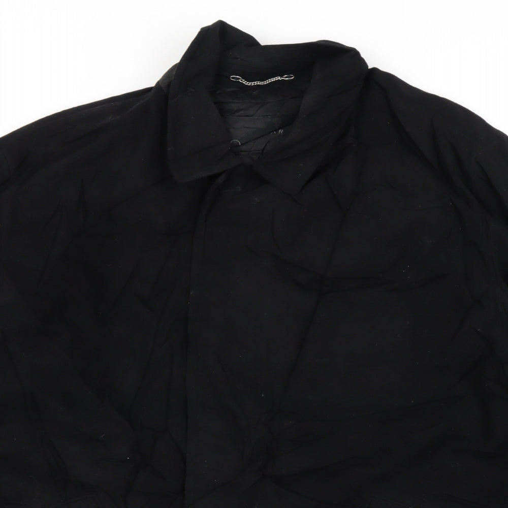 Odermark Mens Black   Overcoat Coat Size XL