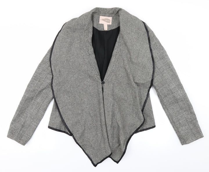 FOREVER 21 Womens Black Check Jacket Blazer Size L