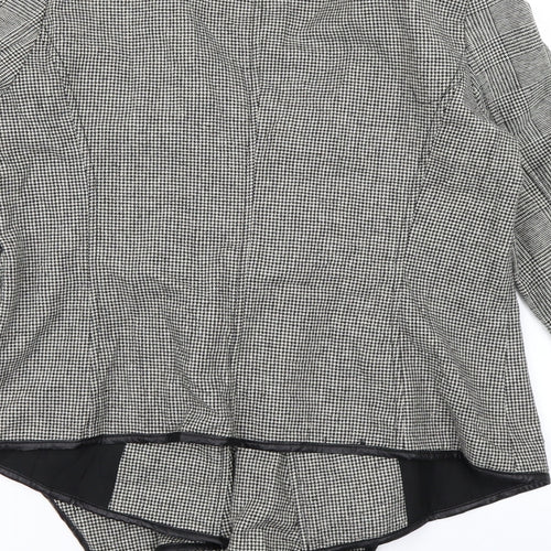 FOREVER 21 Womens Black Check  Jacket Blazer Size L
