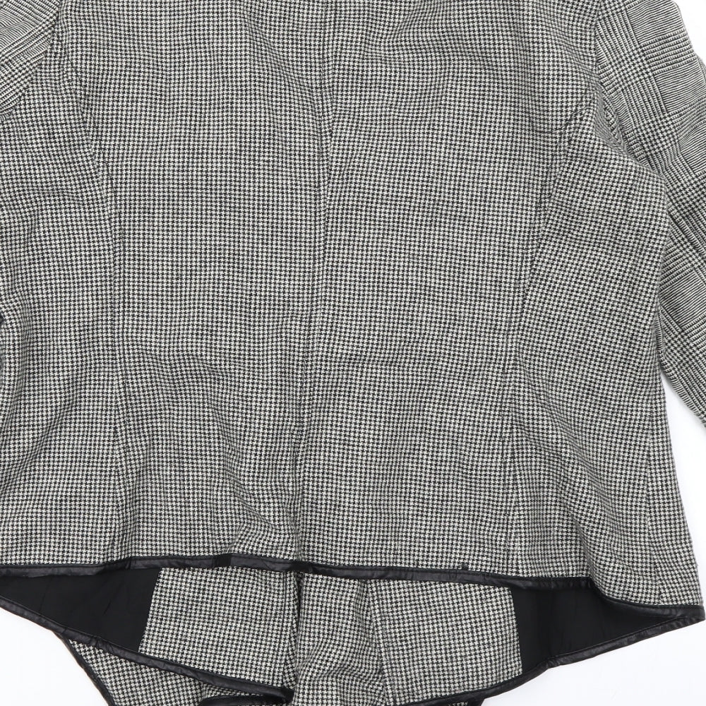 FOREVER 21 Womens Black Check  Jacket Blazer Size L
