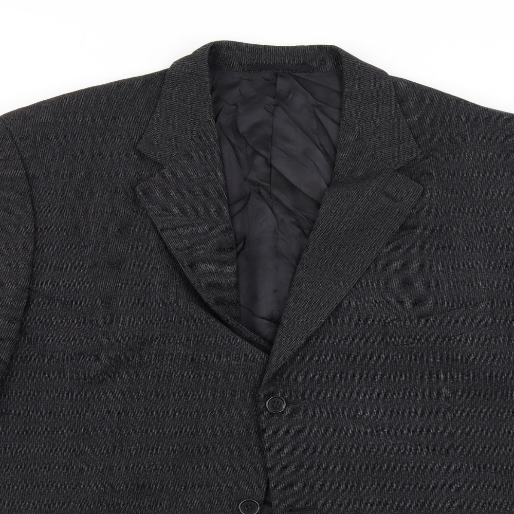 Jaeger Mens Black   Jacket Blazer Size 56