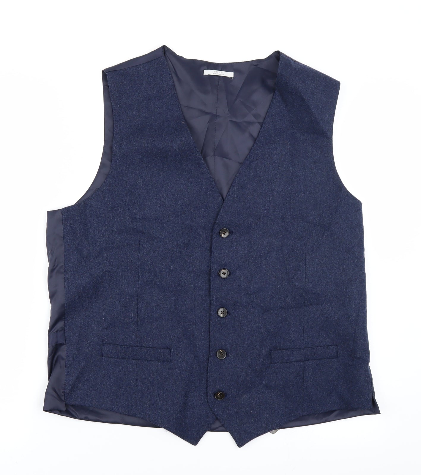 M&S Mens Blue   Jacket Suit Waistcoat Size L