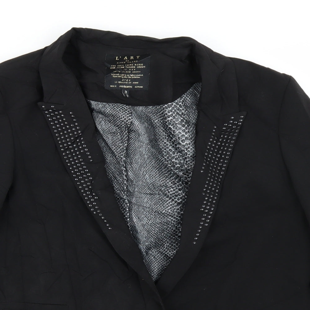 River Island Womens Black   Jacket Blazer Size 12