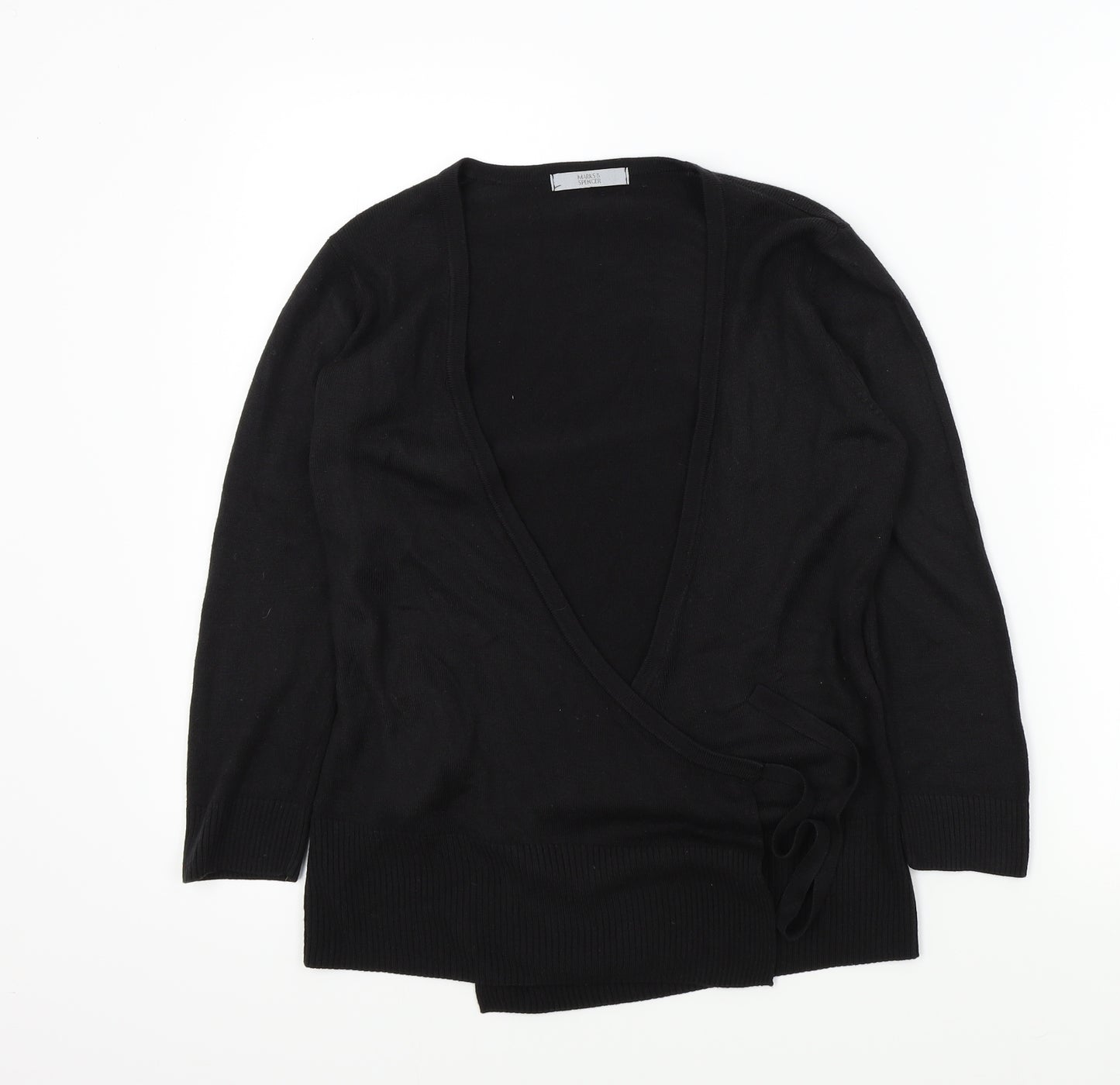 M&S Womens Black   Cardigan Jumper Size 8