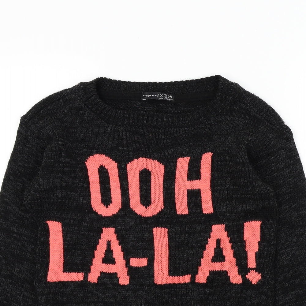Primark Womens Black   Pullover Jumper Size 6