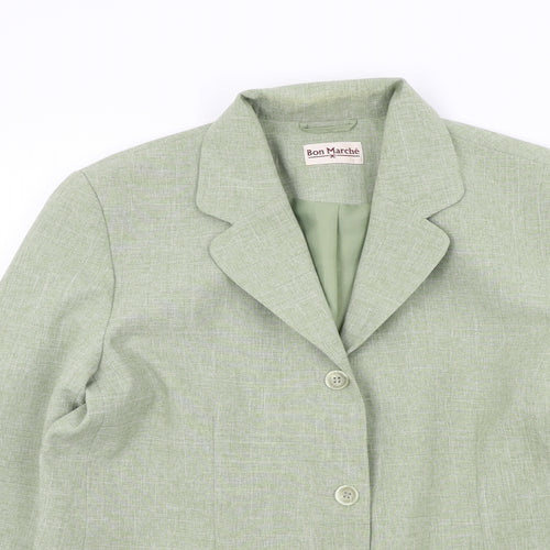 Bonmarché Womens Green Colourblock  Jacket Blazer Size 16