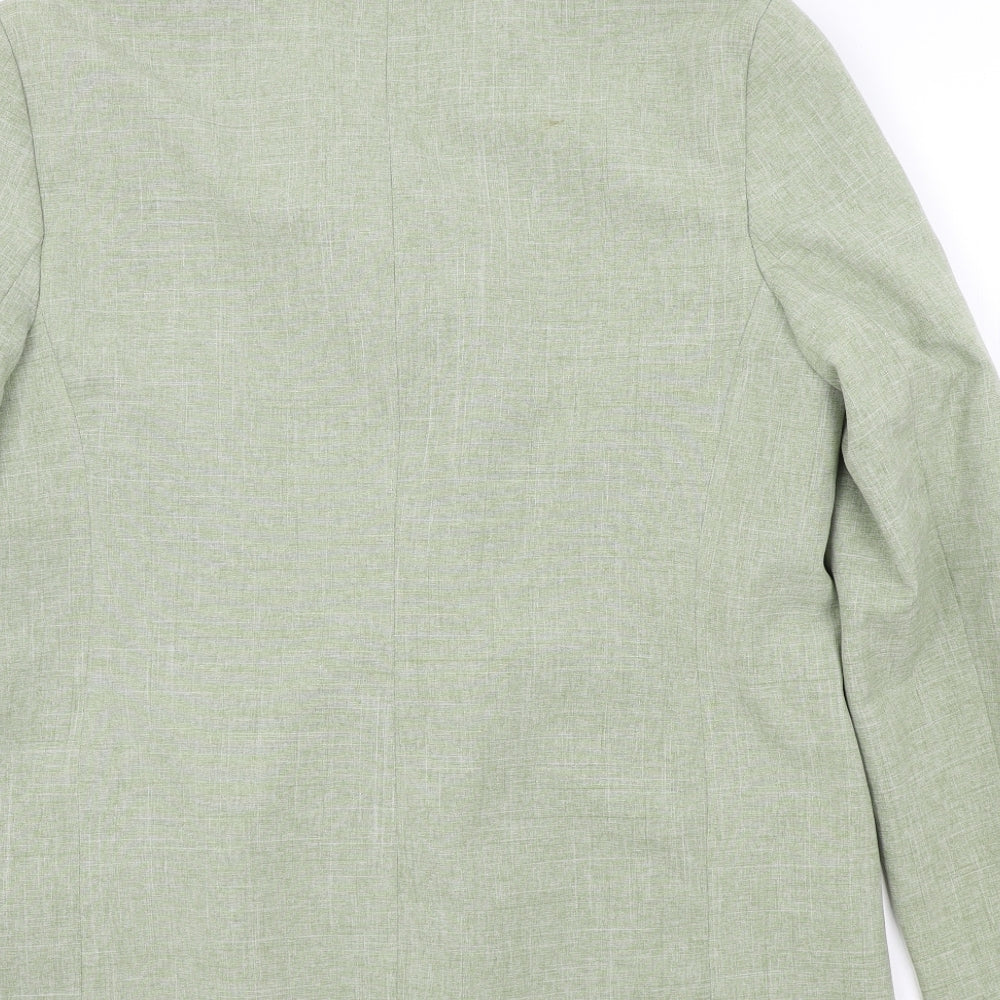 Bonmarché Womens Green Colourblock  Jacket Blazer Size 16