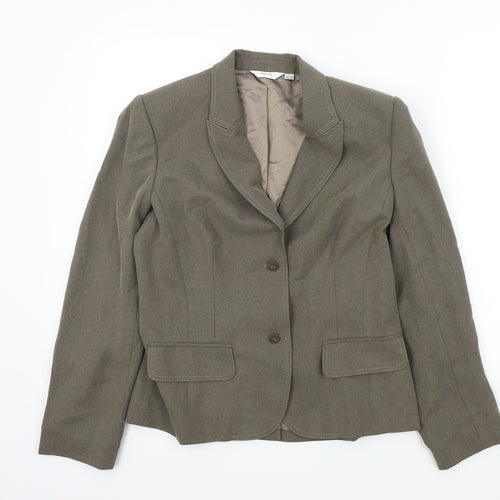 NEXT Womens Brown Colourblock  Jacket Blazer Size 14