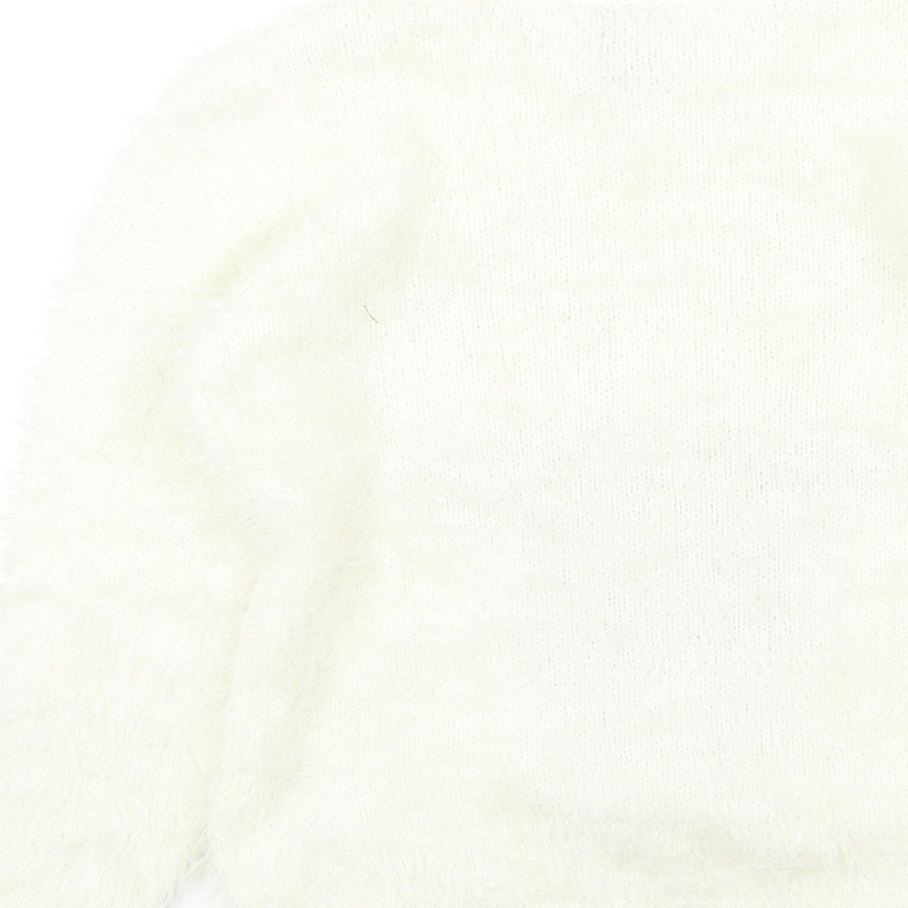 George Girls Beige Colourblock  Pullover Jumper Size 10-11 Years  - Christmas Jumper
