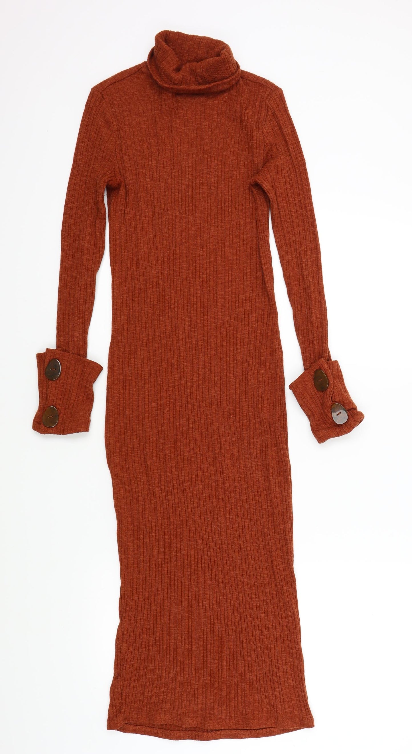 George Womens Brown Colourblock  Jumper Dress  Size 8