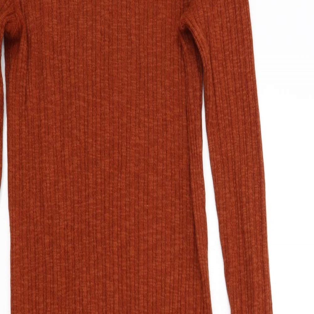 George Womens Brown Colourblock  Jumper Dress  Size 8