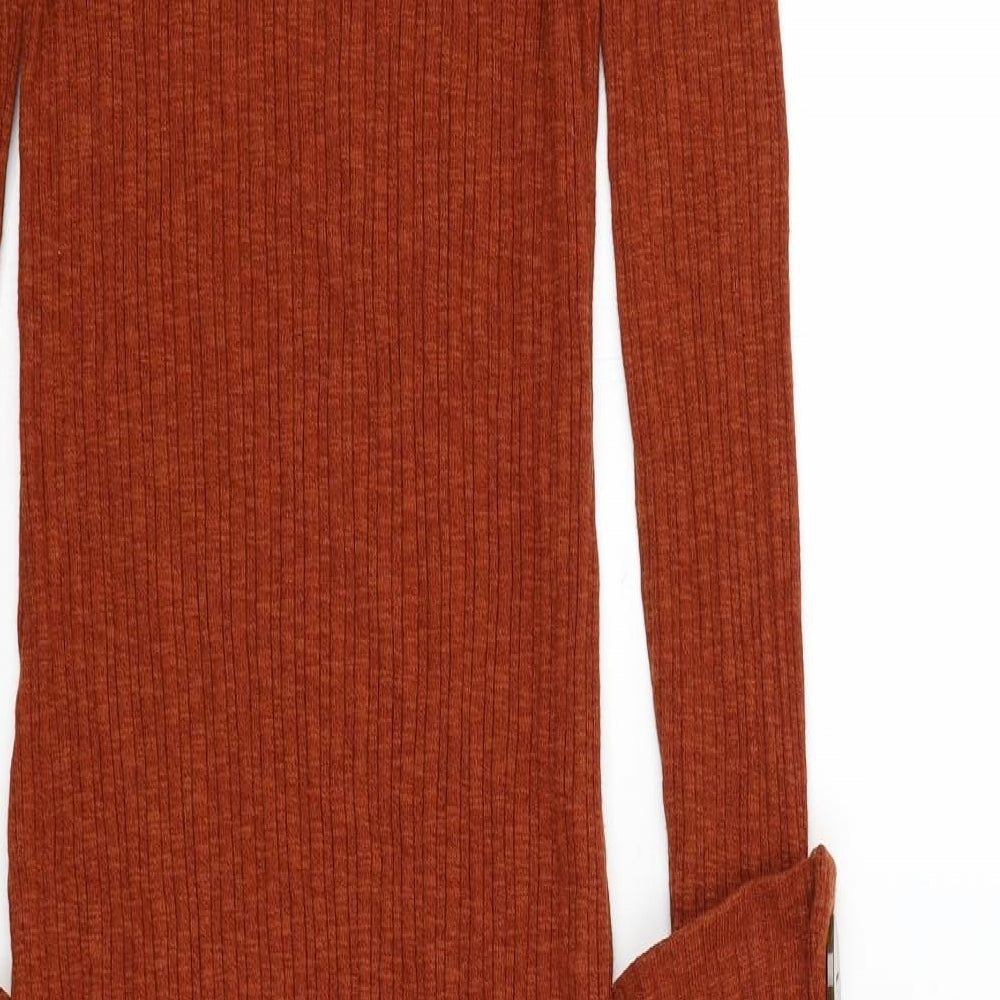 George Womens Brown Colourblock  Jumper Dress  Size 8